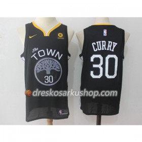 Muški NBA Dres Golden State Warriors Stephen Curry 30 Nike 2017-18 Crna Swingman